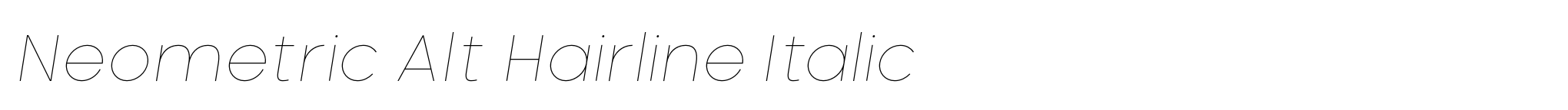 Neometric Alt Hairline Italic image